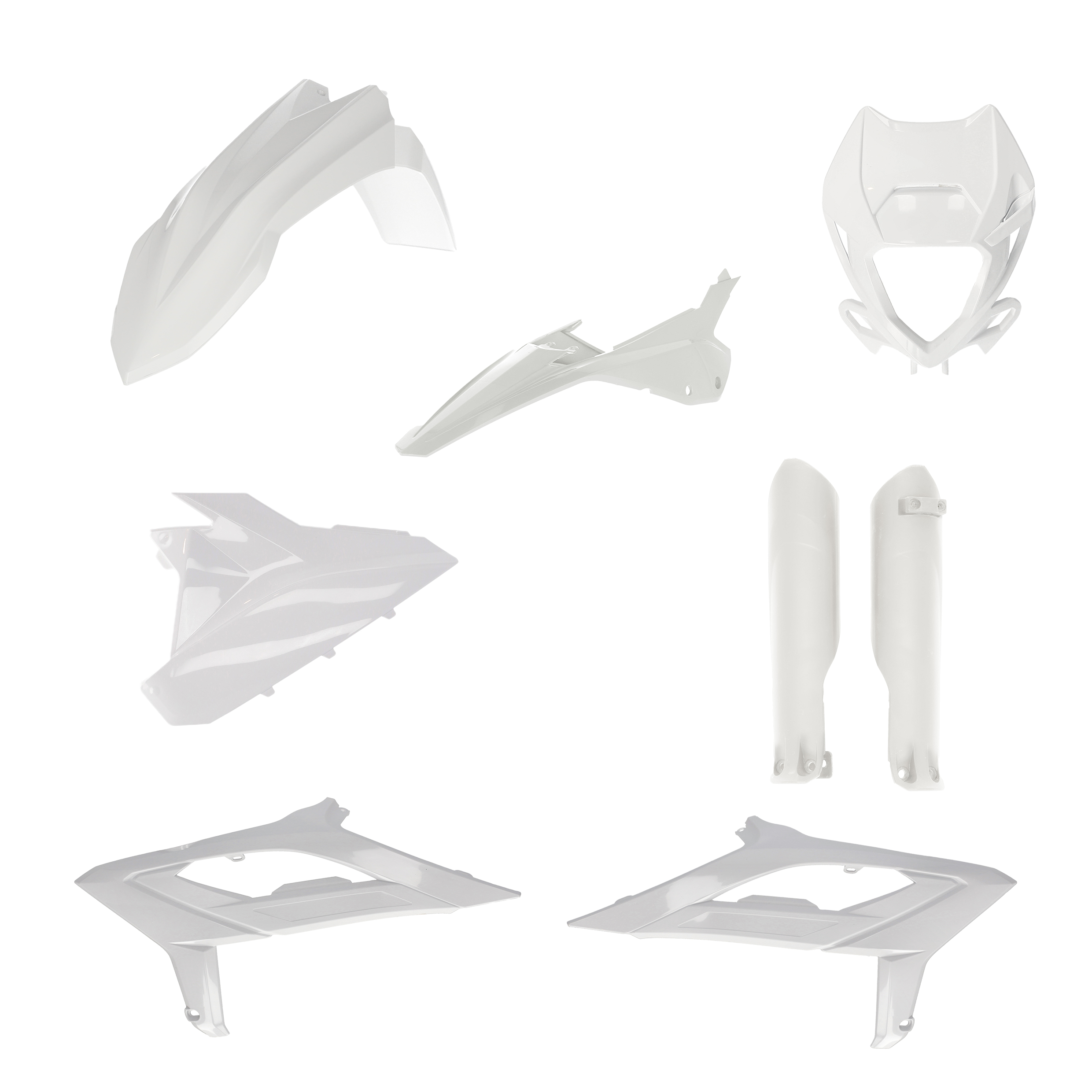 Kit Plastico Cycra 5 Elementi + Protezione Forcella Beta Enduro 2023 - Bianco