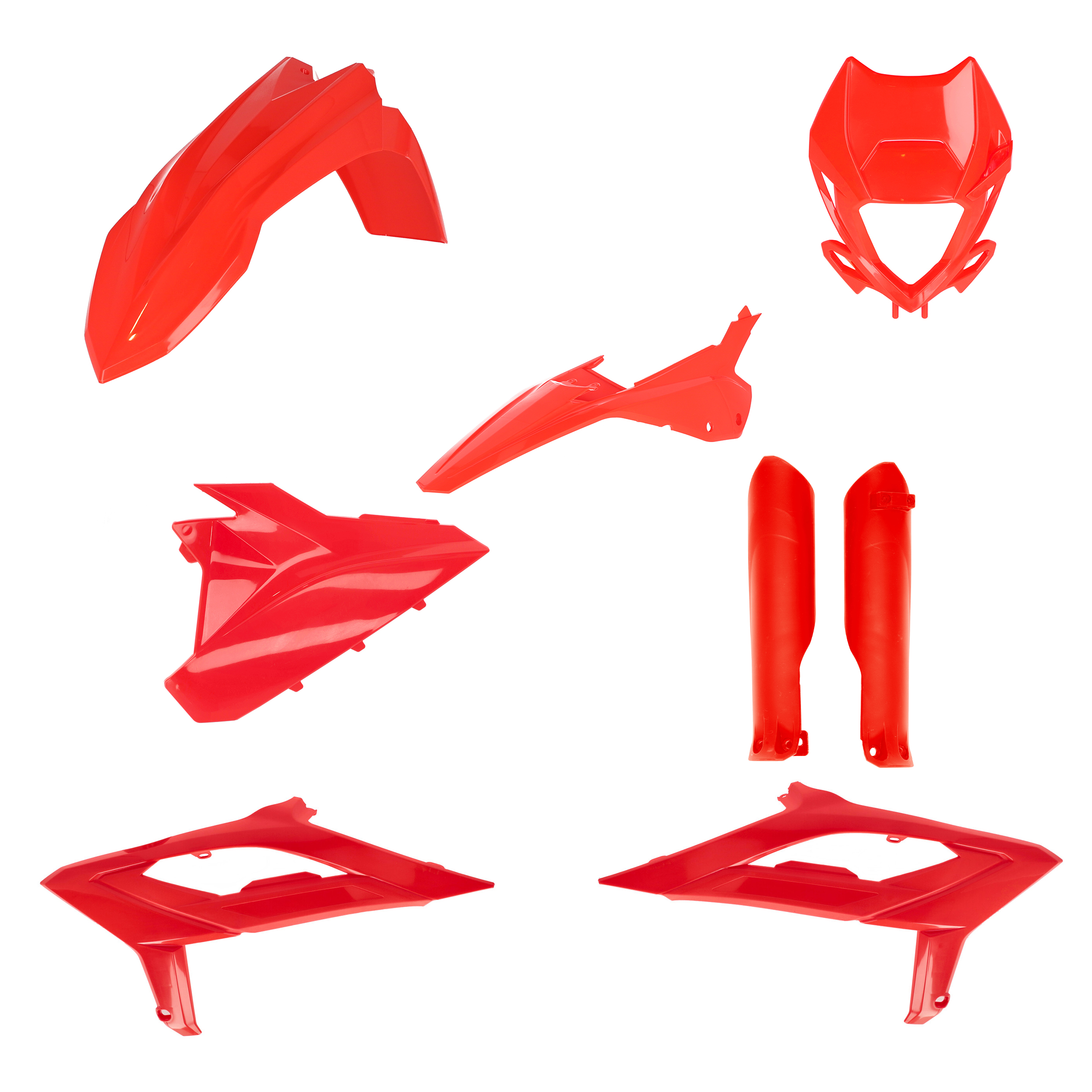 Kit Plastico Cycra 5 Elementi + Protezione Forcella Beta Enduro 2023 - Rosso