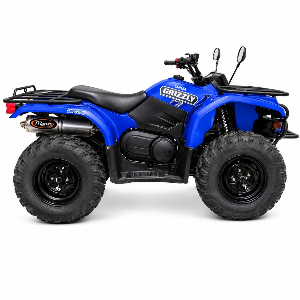 Scarico 400/450 Kodiak Linea Completa Atv Line Silenziatore Ovale All Omologato