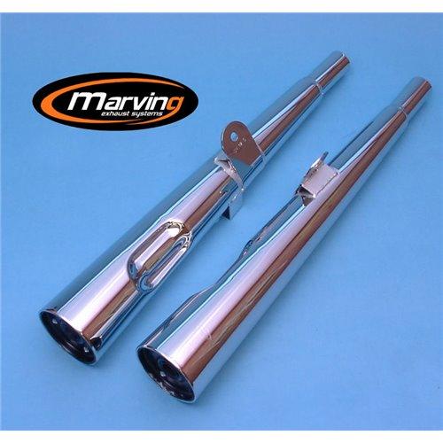 Silenziatore Marvi CB 250/400 N Cromati Omologati - Venduti a Coppia