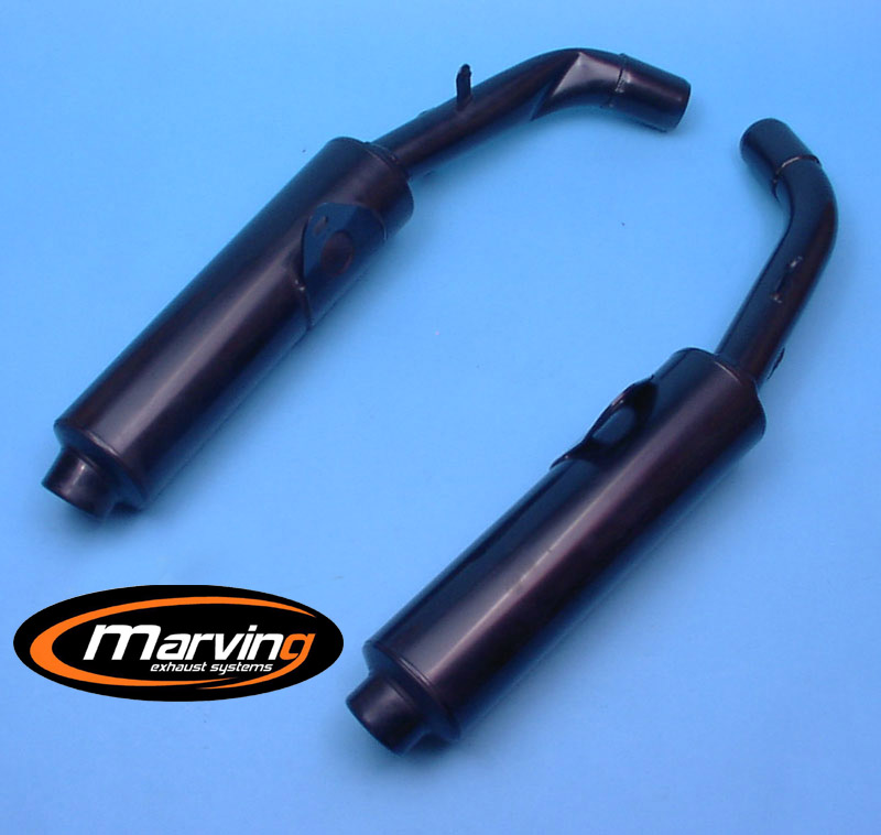 Silenziatore tondo CBR 1000 F 1992/1995 Ronds Ø114 Neri Omologati - Venduti a Coppia
