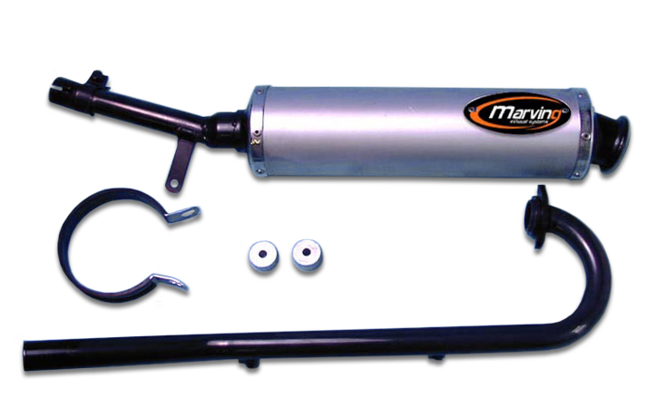 Scarico KXR 250 2004 Linea Completa Atv Line Silenziatore tondo Ø100 All Omologato