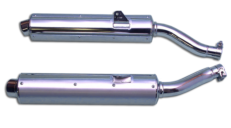 Silenziatore tondo TRX 850 1996 Ø100 Cromato Rivestimento All Omologati - Venduti a Coppia