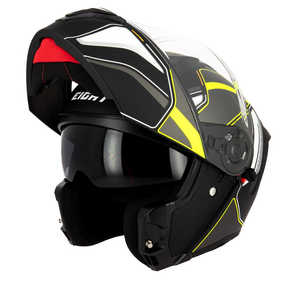 Casco Modulare DUAL FACE S551 Titanio Giallo Fluo XS