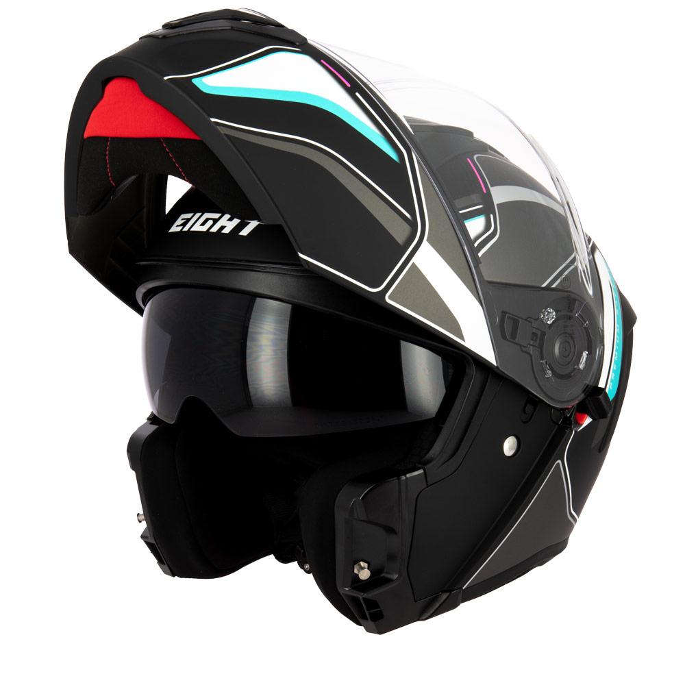 Casco Modulare DUAL FACE S551 Nero Blu XS