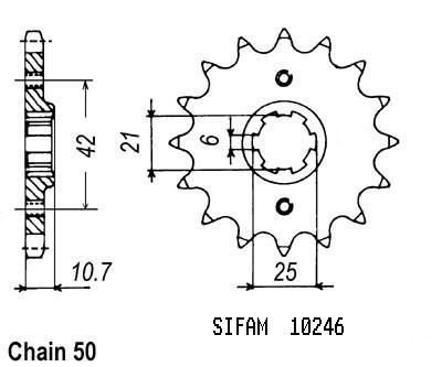 Pignone Cbx 550 F 1986-1987 - Cb 650 S Custom 1982-1984 - 530 - 17 Denti - Simile a JTF338