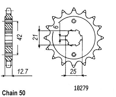 Pignone Cb 750 Four 71-78 - 530 - 18 Denti - Simile a JTF288