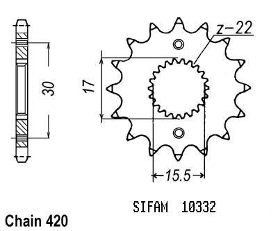 Pignone 80 Cr 1986-2001 - 420 - 13 Denti - Simile a JTF1256