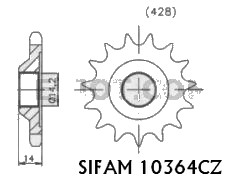 Pignone Peugeot 50 Xplc 1994-1996 - 428 - 16 Denti Simile a JTF364