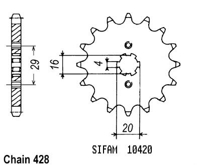 Pignone Ts 80 X 1984-1985 - 428 - 14 Denti Simile a JTF425