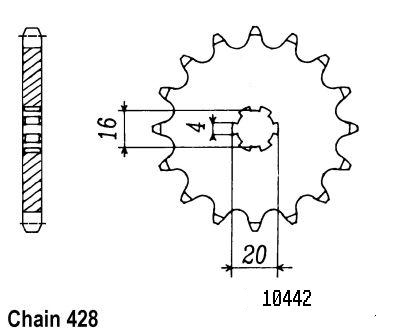 Pignone Suzuki Yamaha - 80 Rm 1986-2000 - 428 - 13 Denti Simile a JTF416