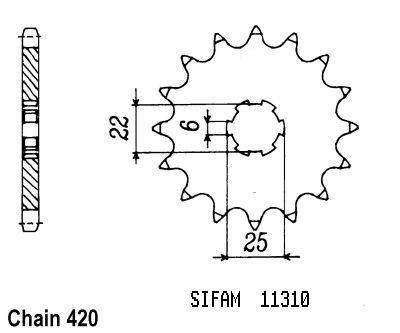 Pignone Mtx 50 1983-1985 - 420 - 15 Denti - Simile a JTF251