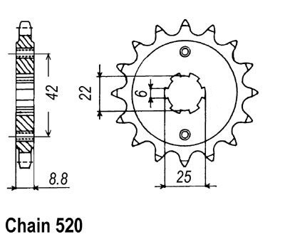 Pignone Cb 400 N 1981-1982 - 520 - 15 Denti - Simile a JTF276