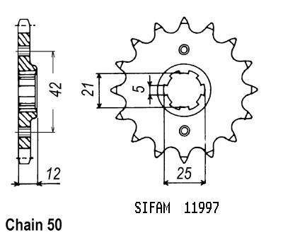 Pignone Yamaha 400 Xj 82 - 530 - 15 Denti - Simile a JTF571