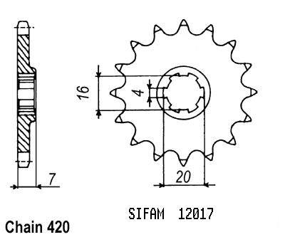 Pignone Ts 50 Xk 1984-1998 - 420 - 13 Denti - Simile a JTF413