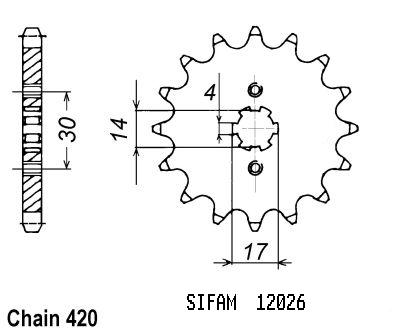 Pignone Kawasaki 80 Ae 1981-1989 - 80 Ar 1988-1993 - 420 - 15 Denti - Simile a JTF249