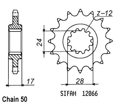 Pignone Cbr 600 F 1987-1996 - 530 - 14 Denti - Simile a JTF295