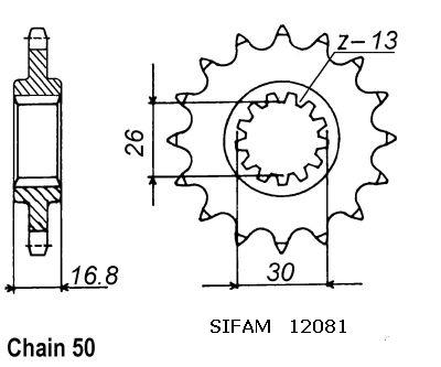Pignone Vtr 1000 F 1997-2001 - 530 - 17 Denti - Simile a JTF333