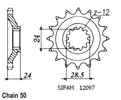 Pignone Zzr 1100 Zx 1990-1992 - 530 - 17 Denti - Simile a JTF528