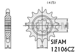 Pignone 50 Rx 1993-1995 - 50 Rs Extrema 1992-1994 - 415 - 14 Denti - Simile a JTF589