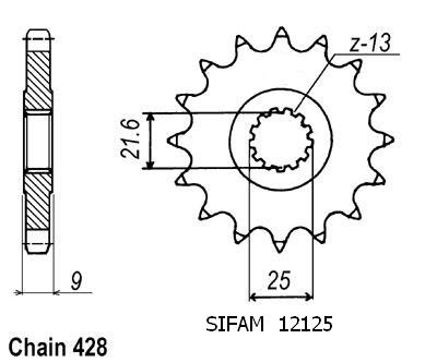 Pignone Sr 500 1991-1995 - 428 - 20 Denti - Simile a JTF1587