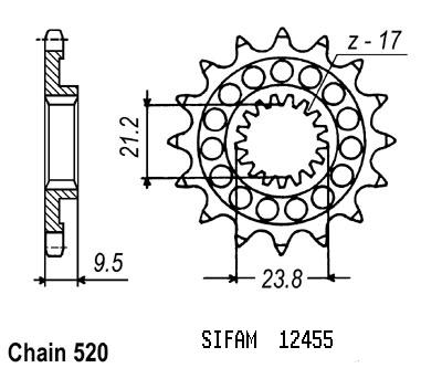 Pignone Suzuki Rm-z 450 2005 - 520 - 14 Denti - Simile a JTF1441C
