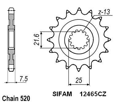 Pignone Kawasaki 450 Kfx 2008 - 520 - 14 Denti- Simile a JTF1536