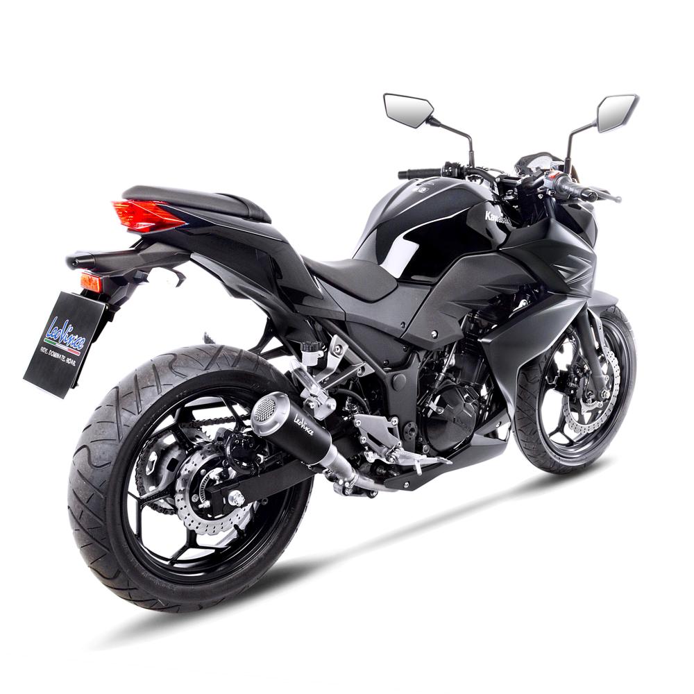 SBK LV-10 Black Kawasaki Ninja 250/300 R-Z 250/300/ABS Slip-on-on