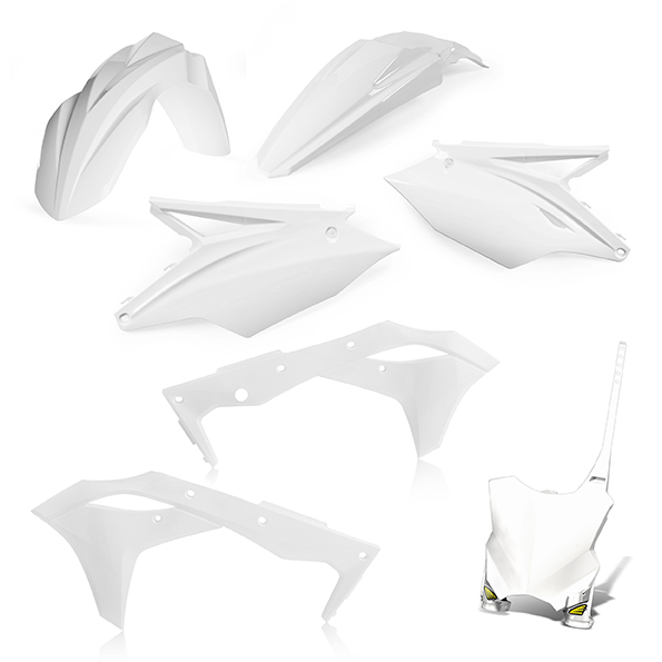 Kit plastiche 5 elementi Kawasaki KXF250 18 - Bianco