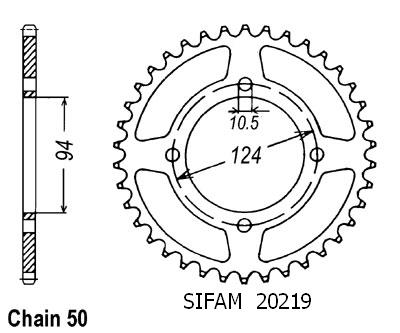 Corona 550 Cbf 1975-1980 - 530 - 37 Denti - Simile a JTR282