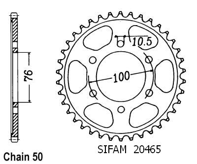 Corona Gr 650 1983-1985 - 530 - 38 Denti - Simile a JTR816