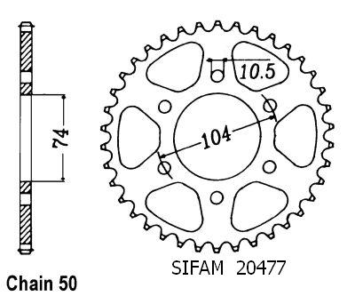 Corona Z 400 4 Cyl 1980-1982 - 530 - 42 Denti - Simile a JTR481