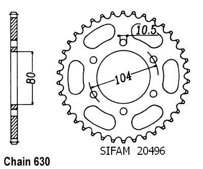 Corona Zx 1100 Gpz 1983-1985 - 630 - 41 Denti - Simile a JTR501