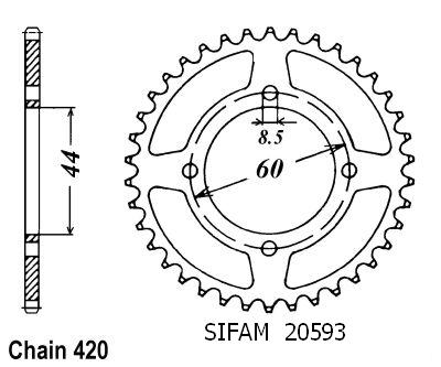 Corona Dt 50 Rm Velocità 1996 - 420 - 50 Denti - Simile a JTR832