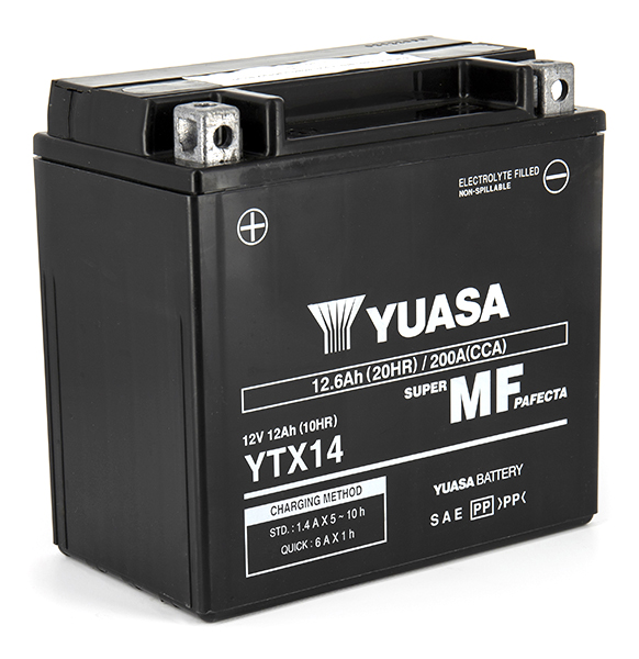 Batteria YTX14 - AGM - Senza manutenzione - Pronta all'uso