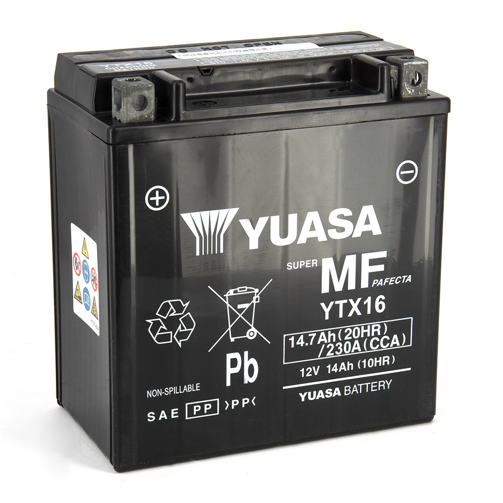 Batteria YTX16 - AGM - Senza manutenzione - Pronta all'uso