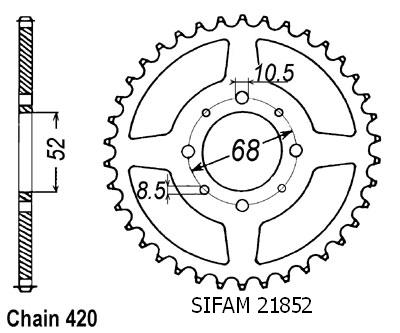 Corona Rv/Van 50 1973-1978 - 420 - 32 Denti - Simile a JTR801