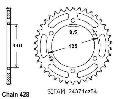 Corona Beta 50 Rk6 1994-1998 - 428 - 52 Denti - Simile a JTR4371
