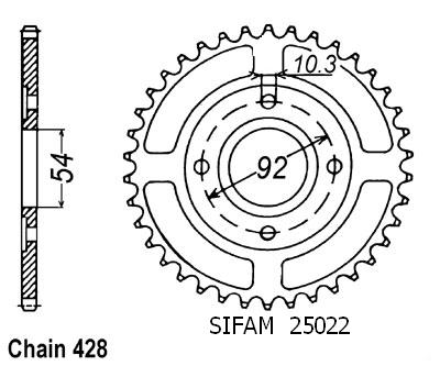 Corona Rd 125 Lc1 1982-1984 - 428 - 46 Denti - Simile a JTR835