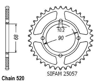Corona Mtx 200 Rw 1983-1986 - 520 - 42 Denti - Simile a JTR243