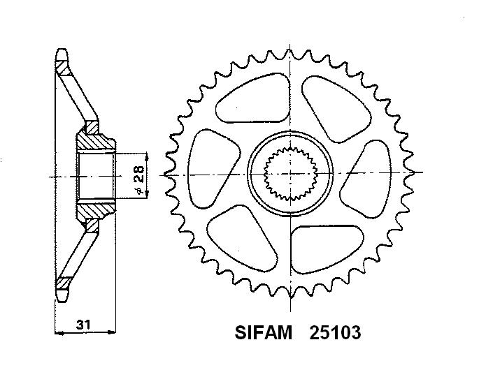 Corona Rs 50 1993-1998 - 415 - 40 Denti - Simile a JTR8