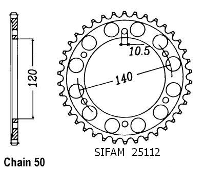 Corona Zzr 600 Zx 1990-1992 - 530 - 45 Denti - Simile a JTR499
