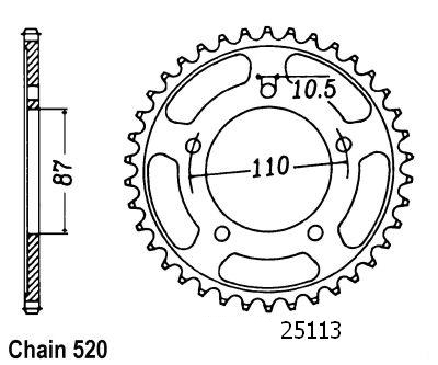 Corona Gs 500 E 1988-1998 - 520 - 39 Denti - Simile a JTR823