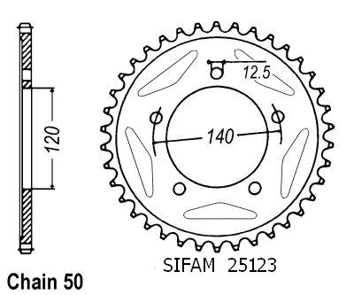 Corona Gsx 1400 2002-2006 - 530 - 43 Denti - Simile a JTR1797