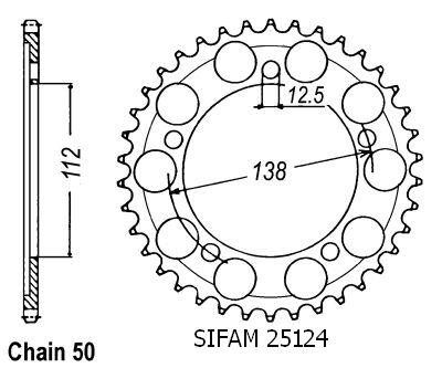 Corona Cbr 1100 Xx 1997-1999 - 530 - 45 Denti - Simile a JTR302