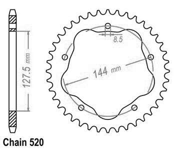 Corona Ducati 800 S2R SENZA PORTA MOZZO - 520 - 42 Denti - Simile a JTR751
