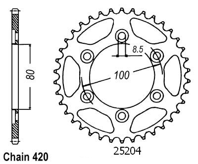 Corona Rieju 50 Rr Sm/Spike - 420 - 48 Denti - Simile a JTR1076