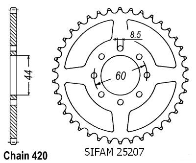 Corona 50 Dtr/X-limit - 5 Fori - 420 - 50 Denti - Simile a JTR2078