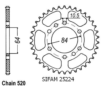 Corona Quad 400 Kfx/Ltz - 520 - 40 Denti - Simile a JTR1826