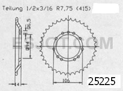 Corona Ktm 50 Sx Pro 2001-2003 - 420 - 44 Denti - Simile a JTR5225